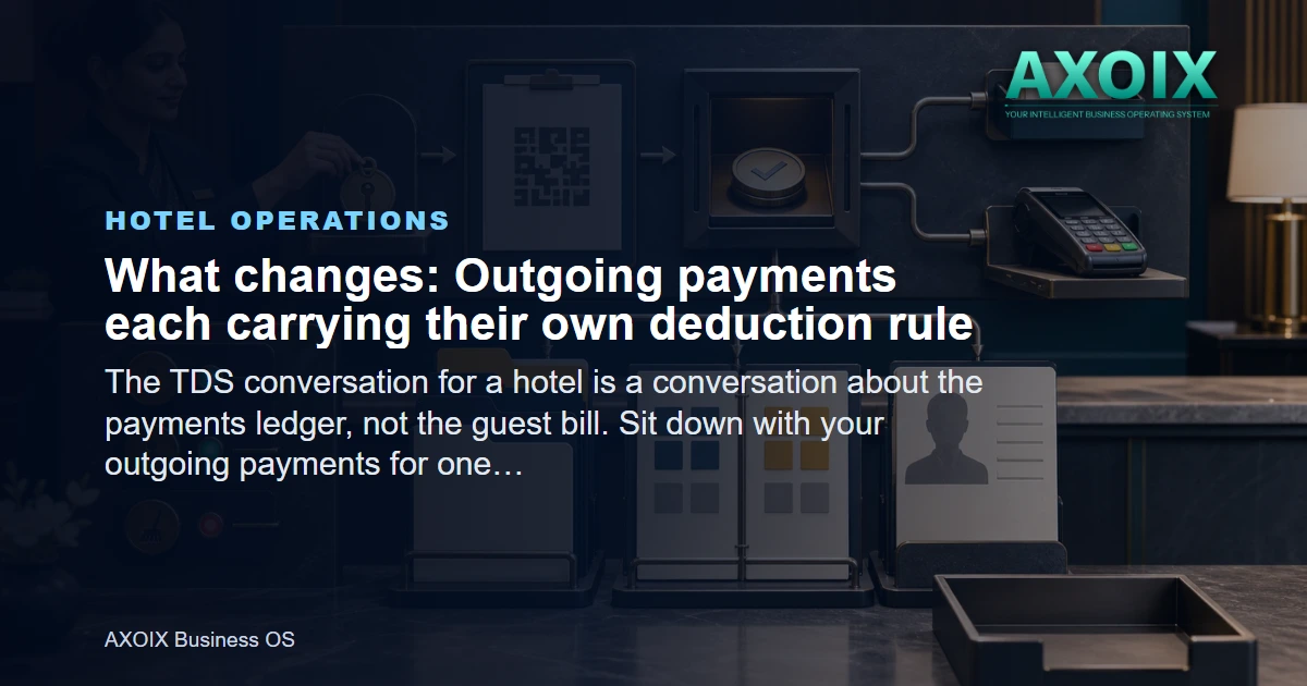 Outgoing payments each carrying their own deduction rule