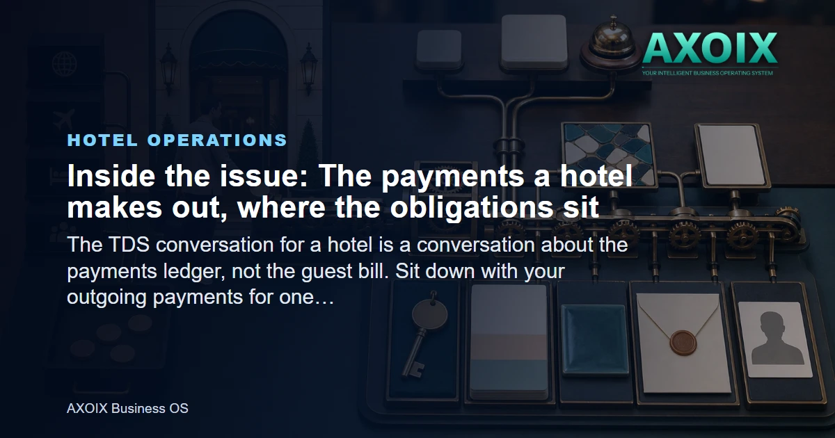The payments a hotel makes out, where the obligations sit