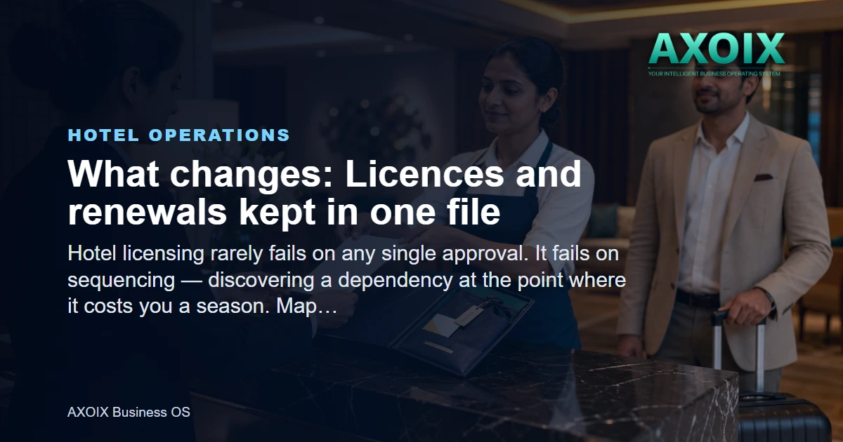 Licences and renewals kept in one file