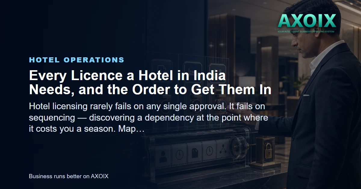 The full set of approvals a hotel needs, mapped in dependency order
