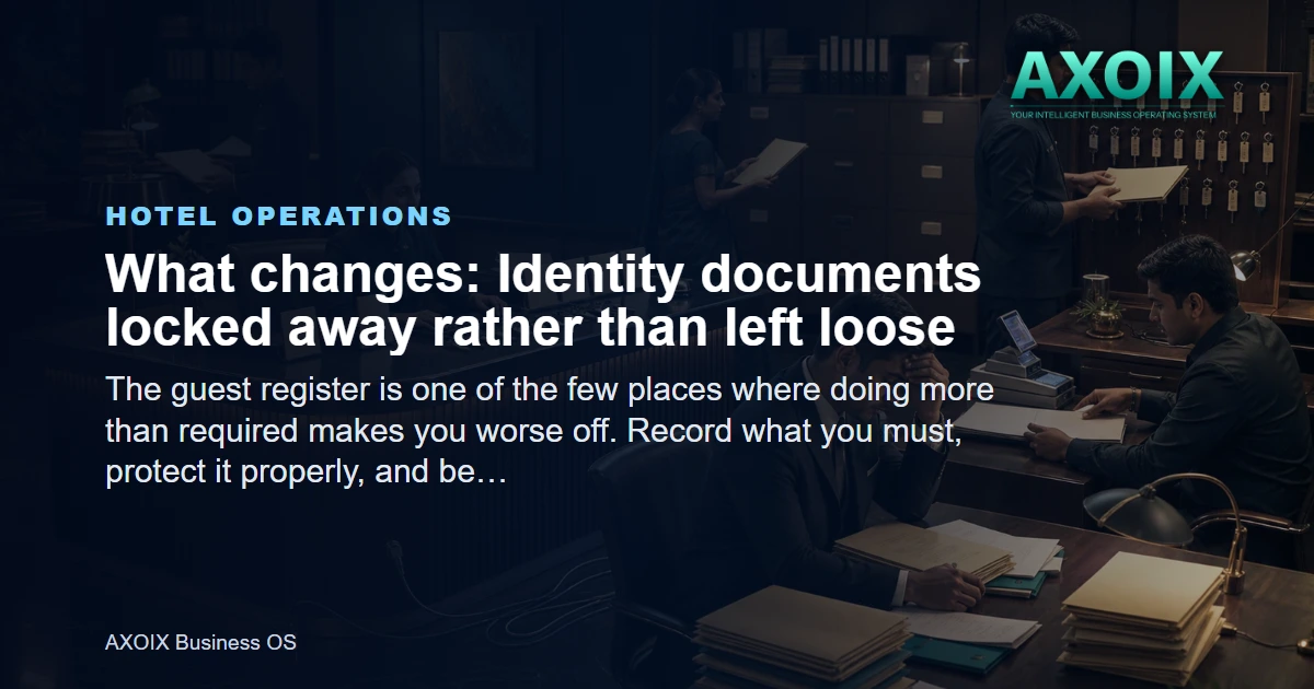 Identity documents locked away rather than left loose