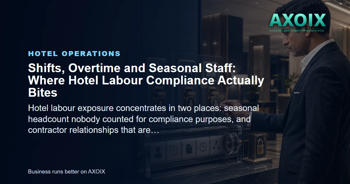 A hotel roster that keeps shift and overtime records defensible