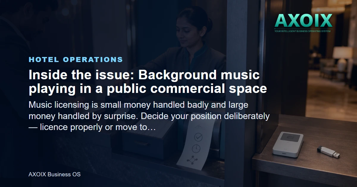 Background music playing in a public commercial space