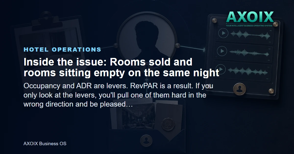 Rooms sold and rooms sitting empty on the same night