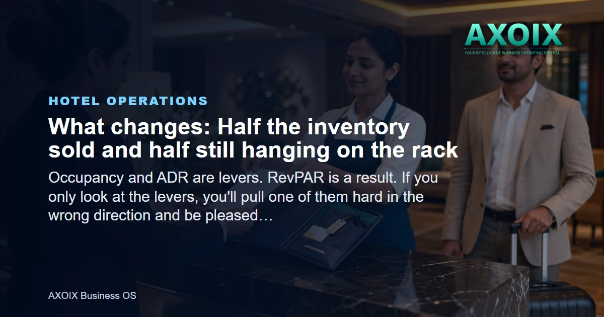 Half the inventory sold and half still hanging on the rack