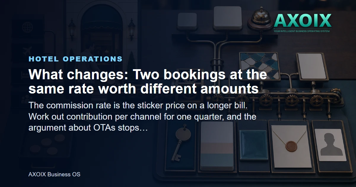 Two bookings at the same rate worth different amounts