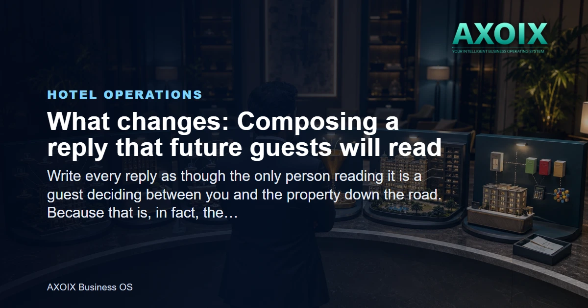 Composing a reply that future guests will read