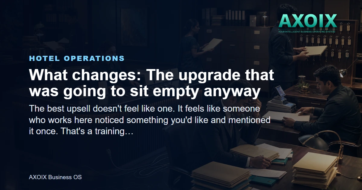 The upgrade that was going to sit empty anyway