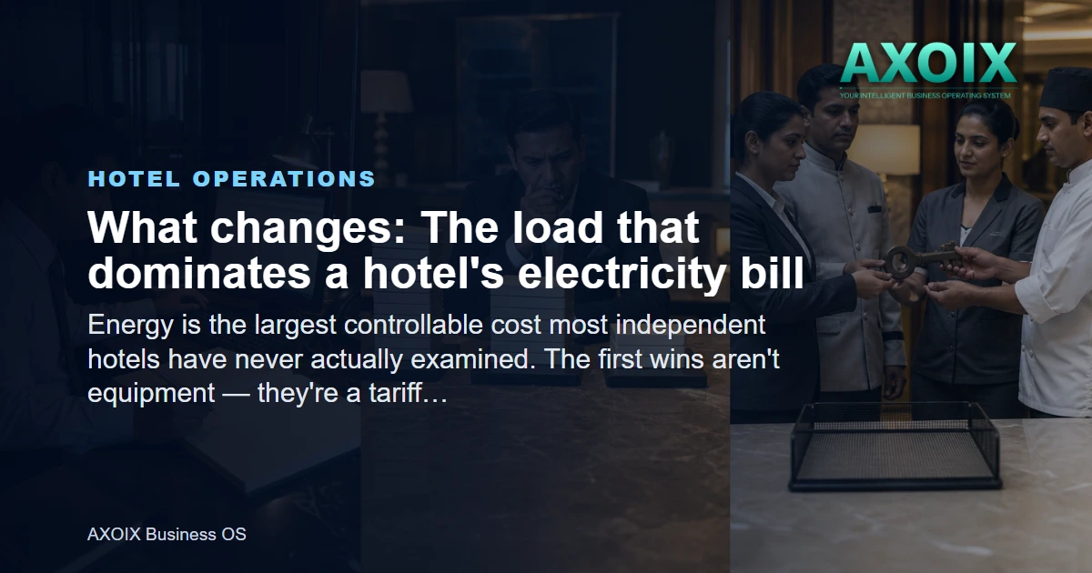 The load that dominates a hotel's electricity bill