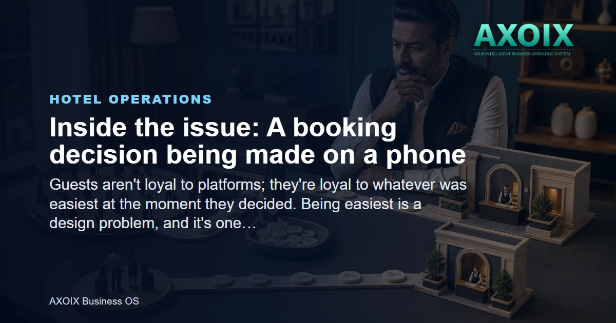 A booking decision being made on a phone