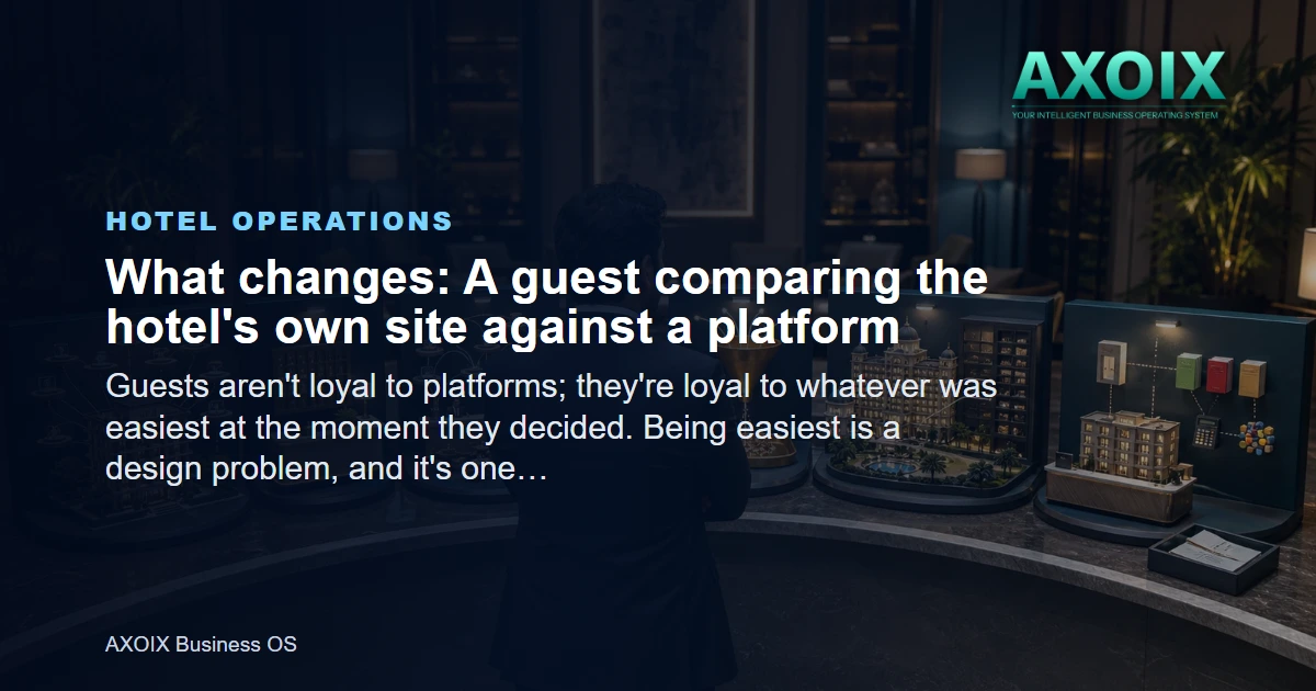 A guest comparing the hotel's own site against a platform