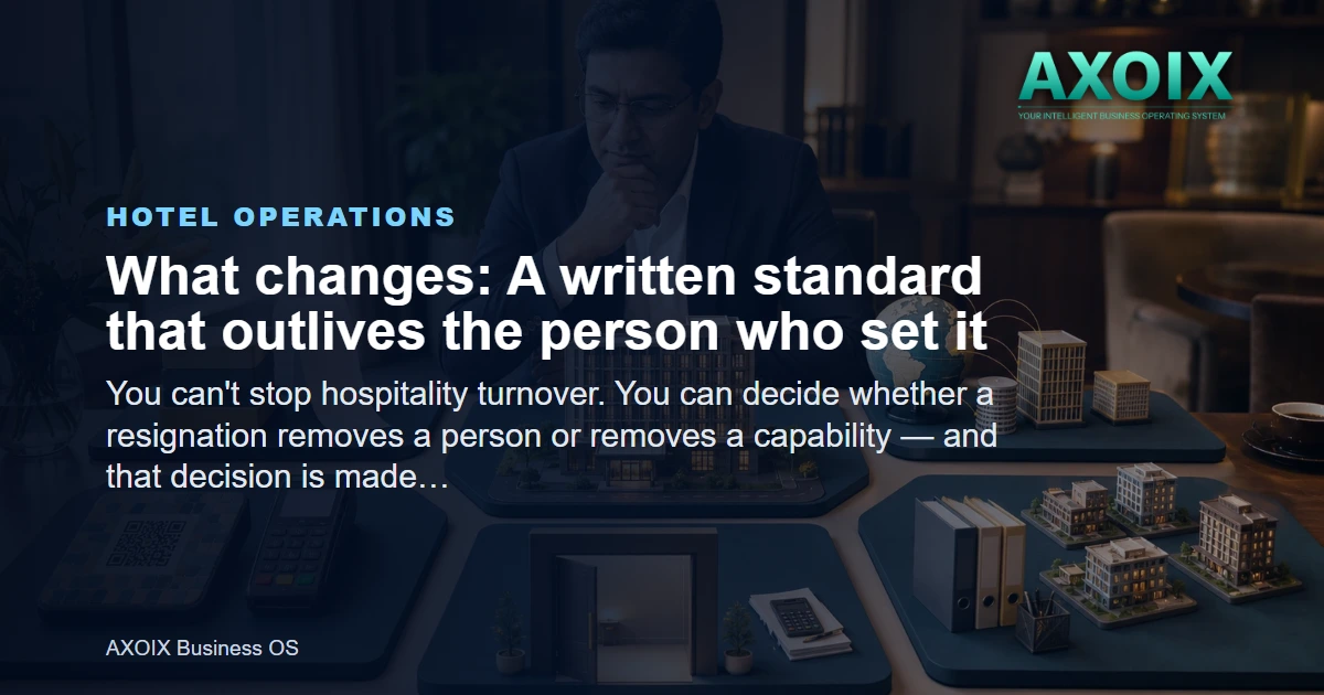 A written standard that outlives the person who set it