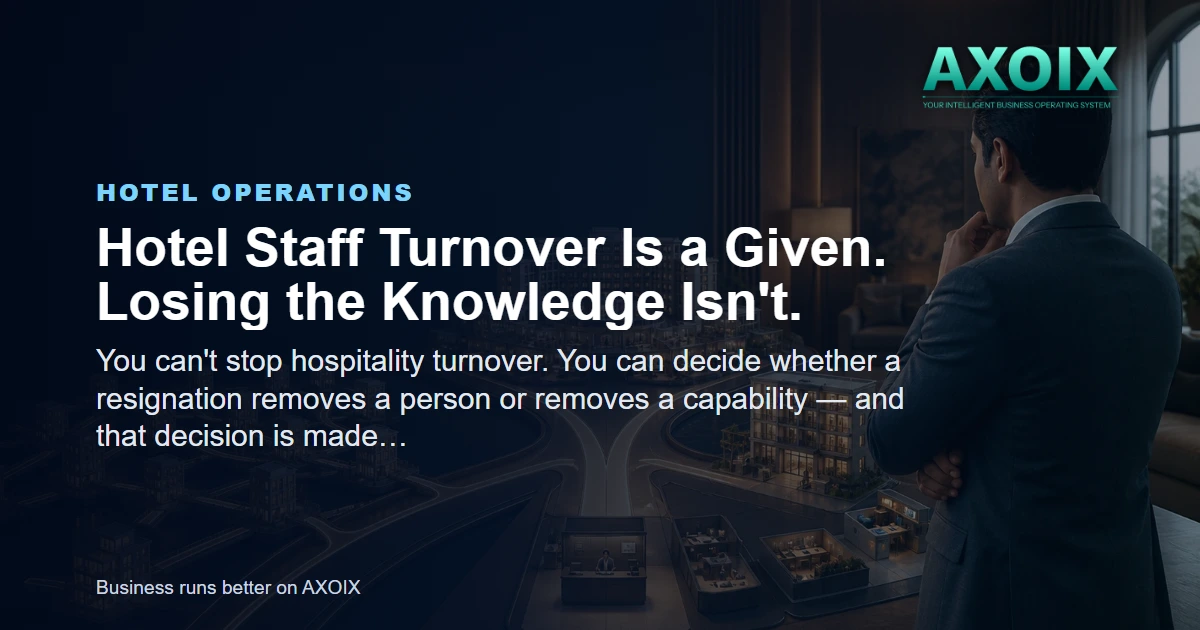 Hotel knowledge held by the property rather than by individuals