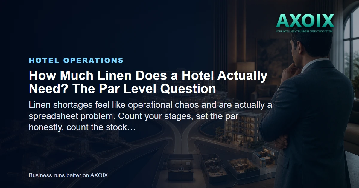 Hotel linen stock sized to cover every stage of its cycle