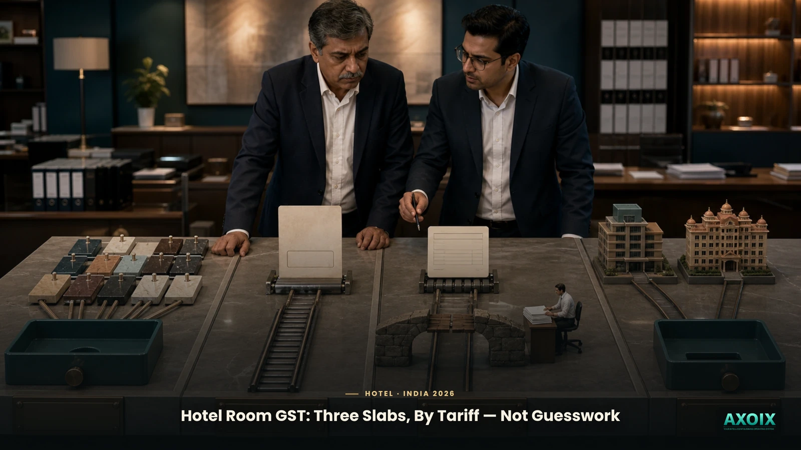 Indian hotel room GST slabs of 0%, 12% and 18% by tariff