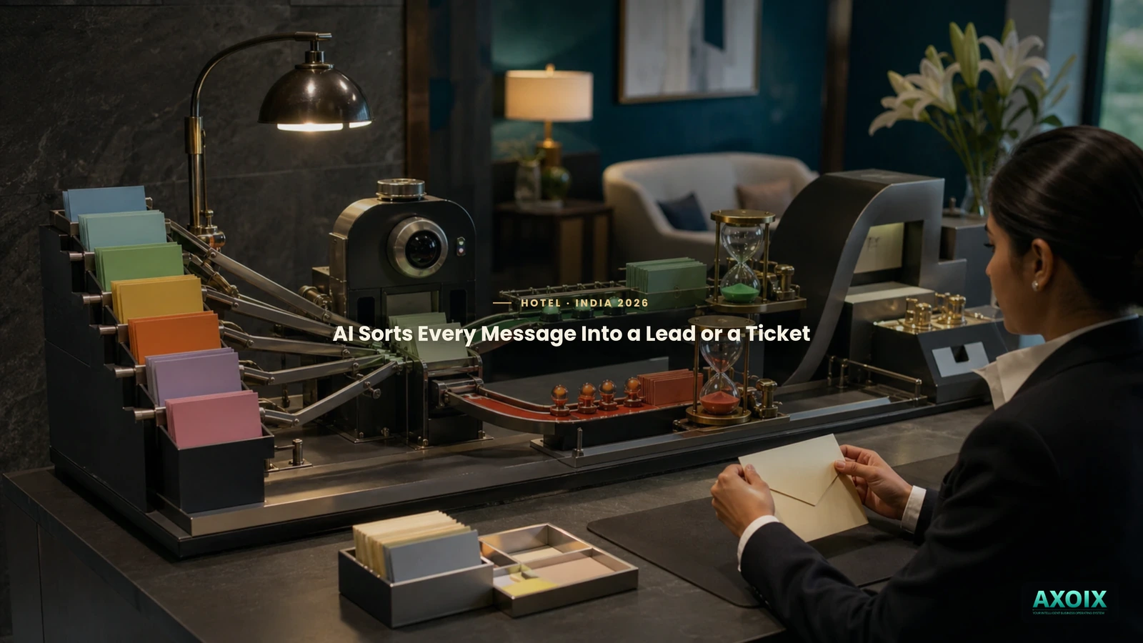 Hotel guest messages from five channels flowing into one inbox