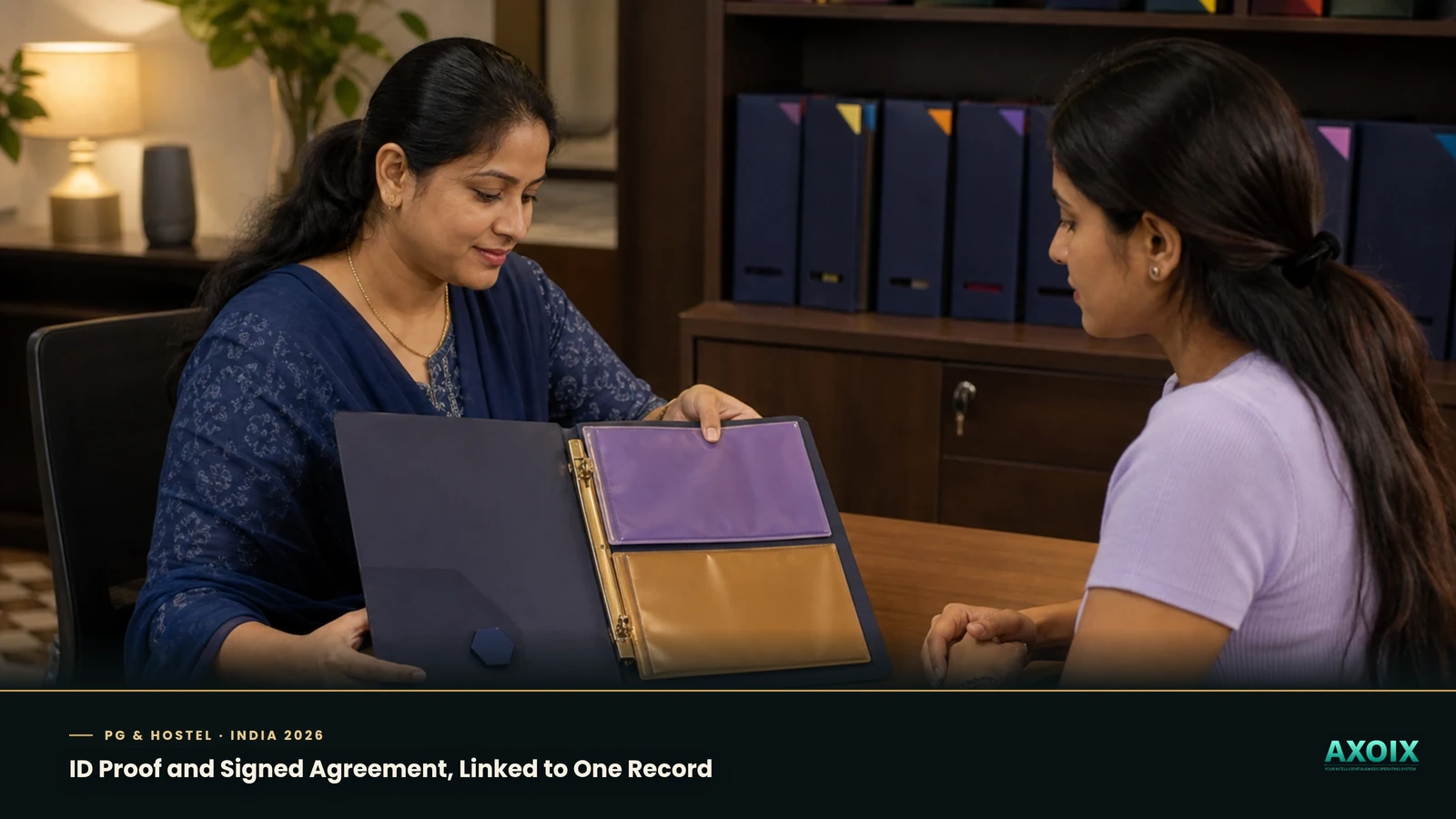 ID proof and a signed agreement both linked to one tenant record