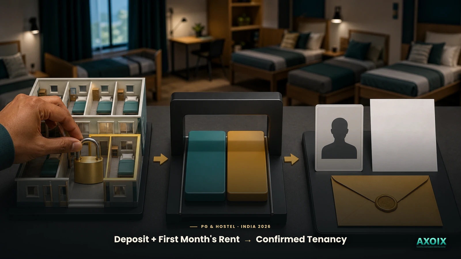 A deposit and first month's rent creating a confirmed tenancy in one online step