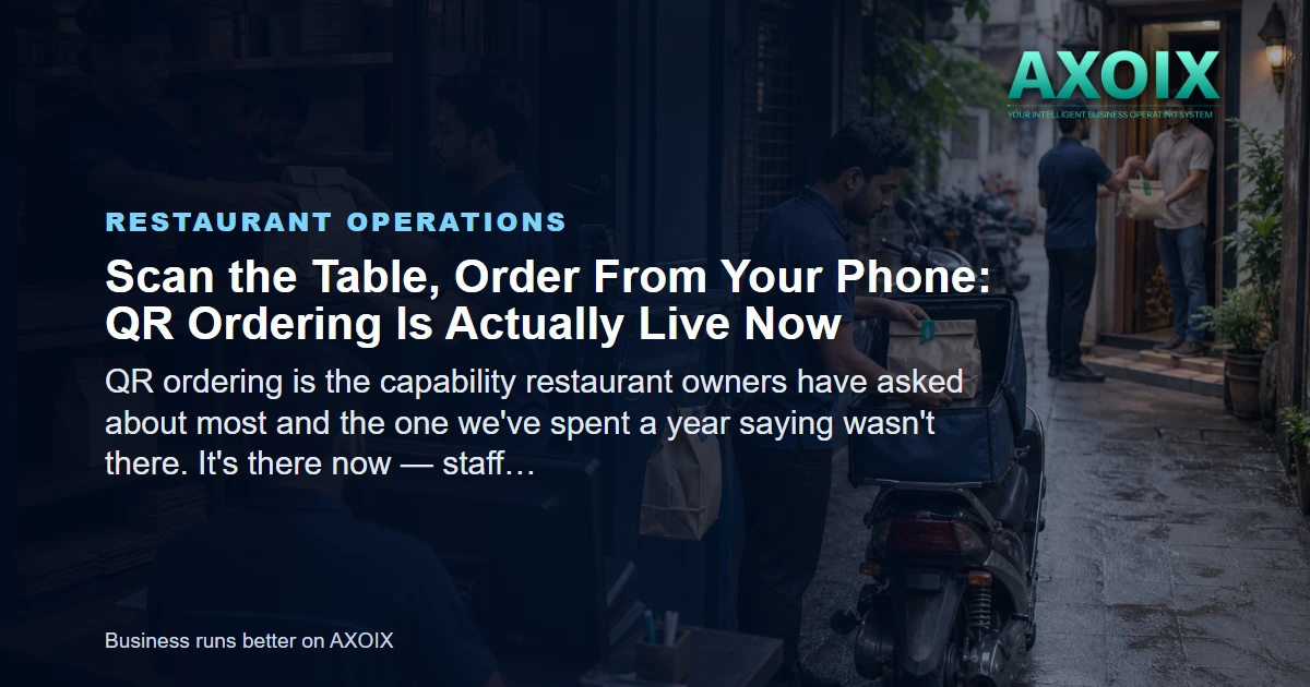 A diner scanning a table QR code to order from their phone