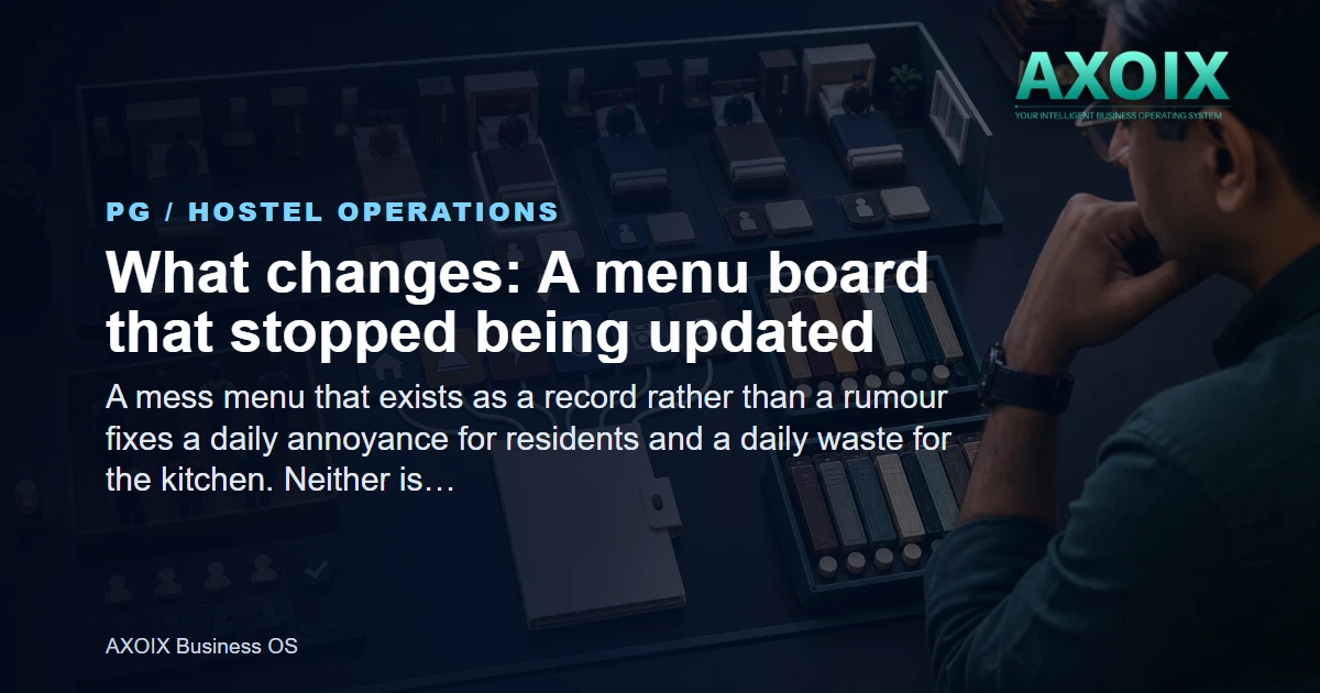 A menu board that stopped being updated