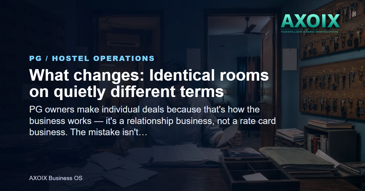 Identical rooms on quietly different terms