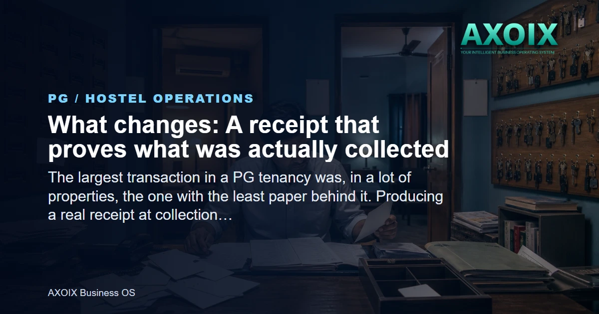 A receipt that proves what was actually collected