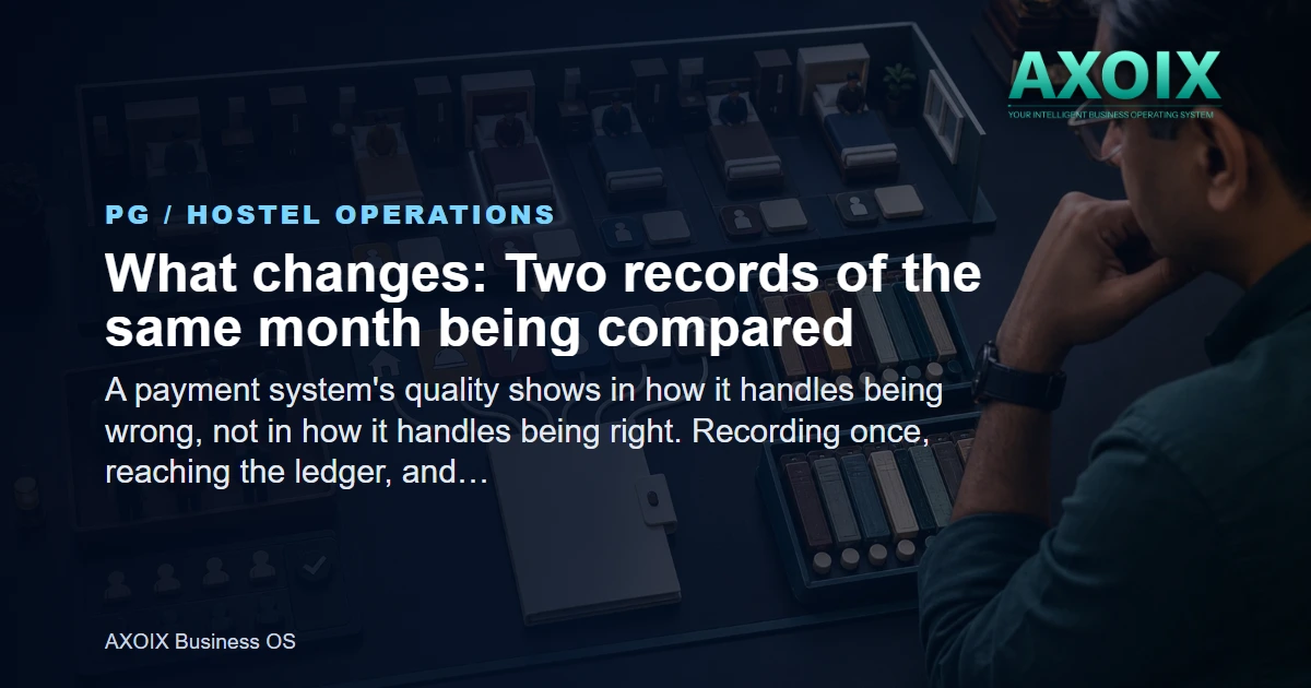 Two records of the same month being compared