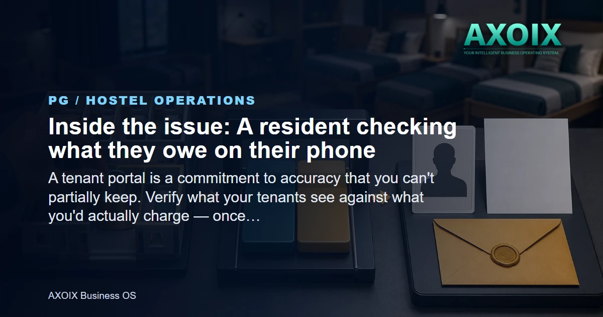 A tenant portal showing a bill that matches what will actually be charged
