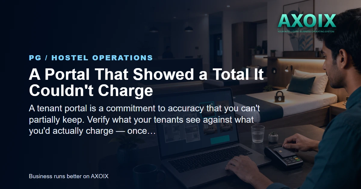 A tenant portal showing a bill that matches what will actually be charged