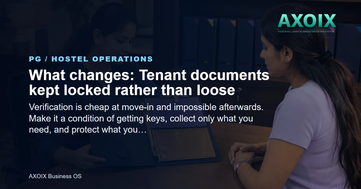 Tenant documents kept locked rather than loose