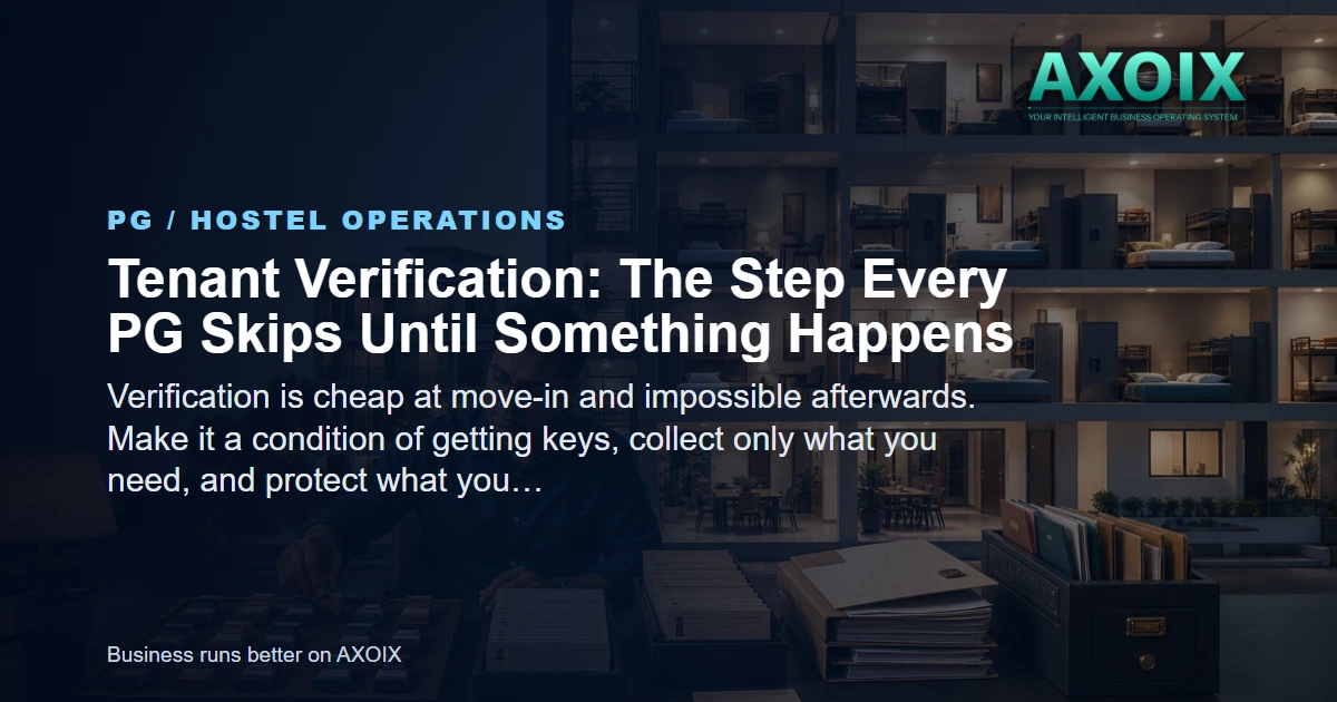 Featured image for Tenant Verification: The Step Every PG Skips Until Something Happens