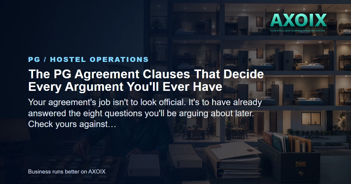 A PG agreement covering the terms that disputes actually turn on
