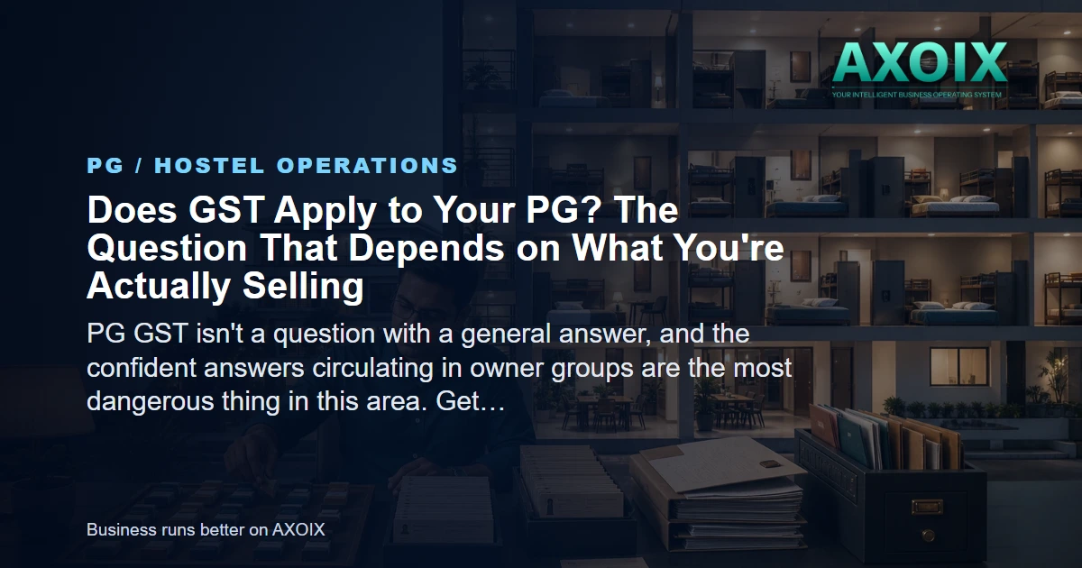 A PG's supply analysed for its GST treatment` | | Canonical | leave blank 