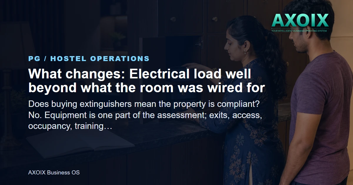 Electrical load well beyond what the room was wired for