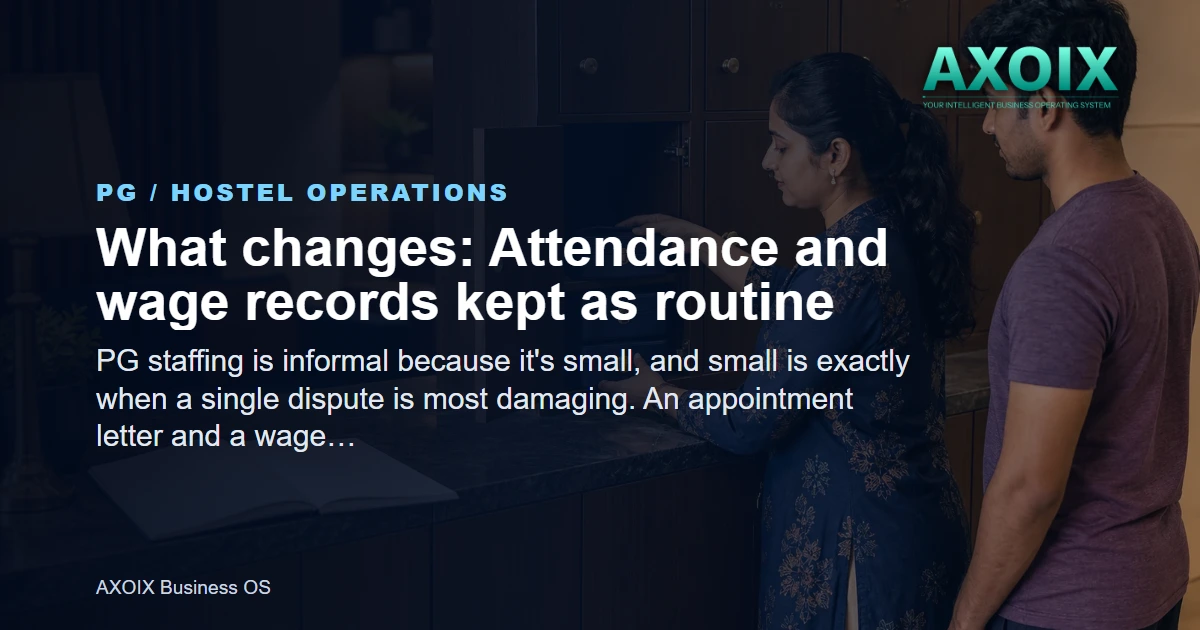 Attendance and wage records kept as routine