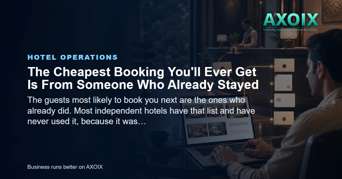 A returning guest recognised without anyone having to remember them