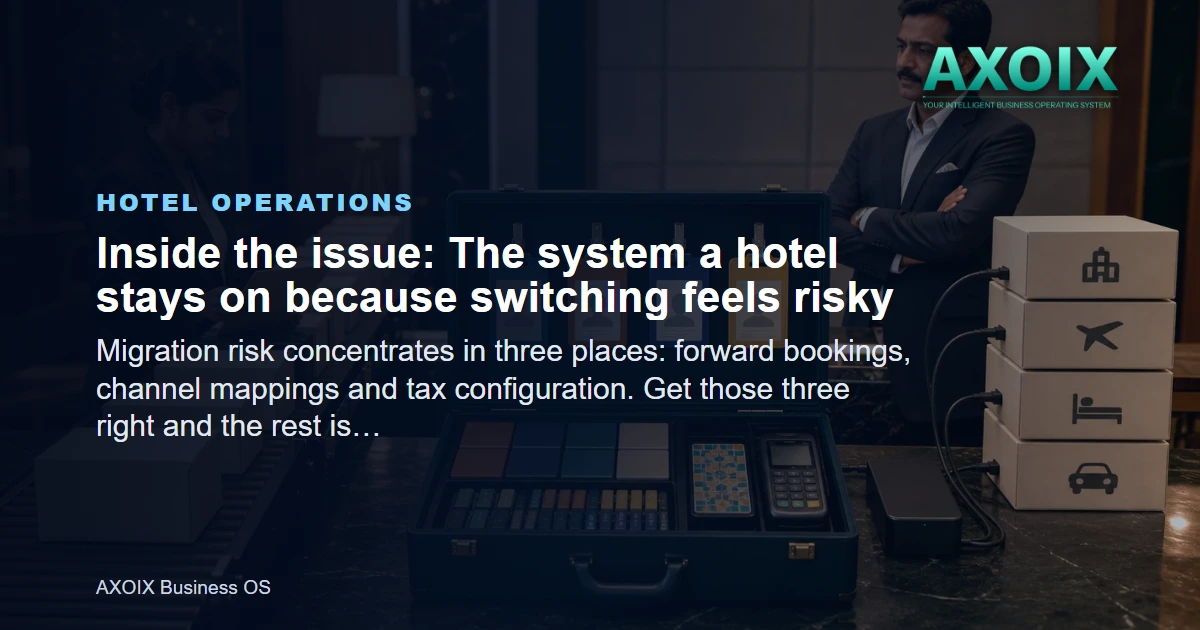 The system a hotel stays on because switching feels risky
