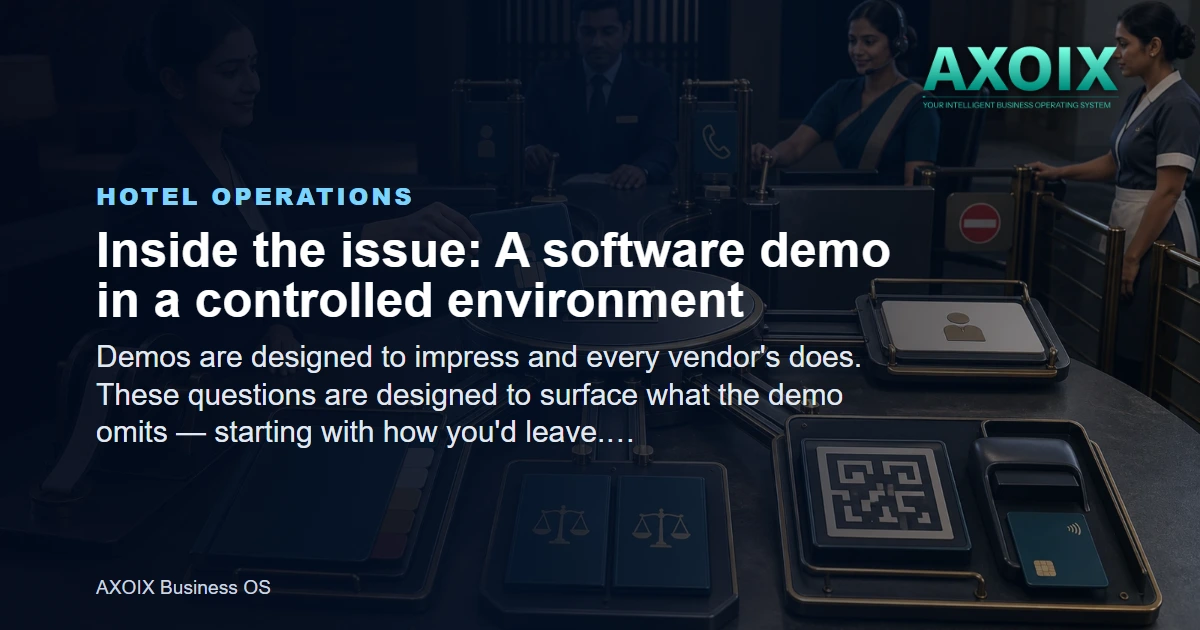 A software demo in a controlled environment