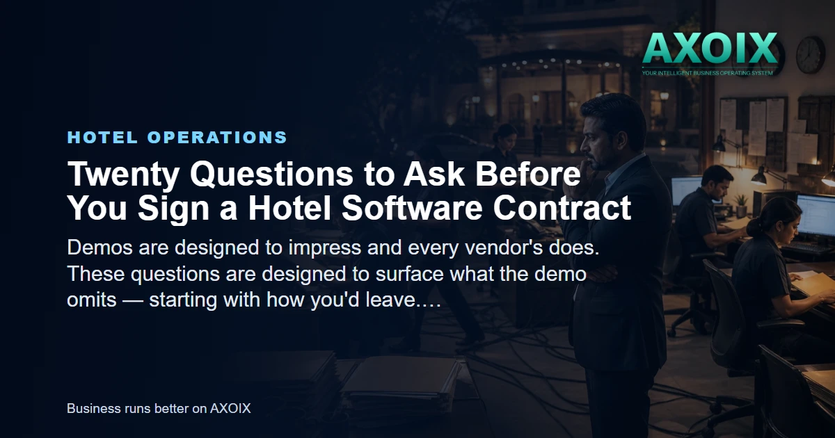 Twenty Questions to Ask Before You Sign a Hotel Software Contract