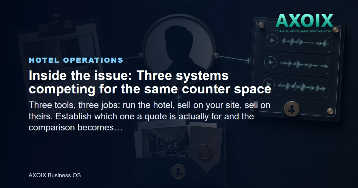 Three systems competing for the same counter space