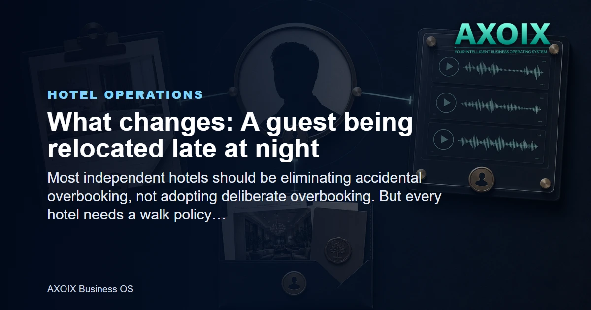 A guest being relocated late at night