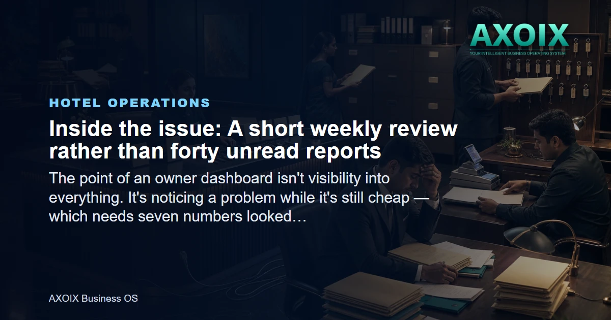 A short weekly review rather than forty unread reports