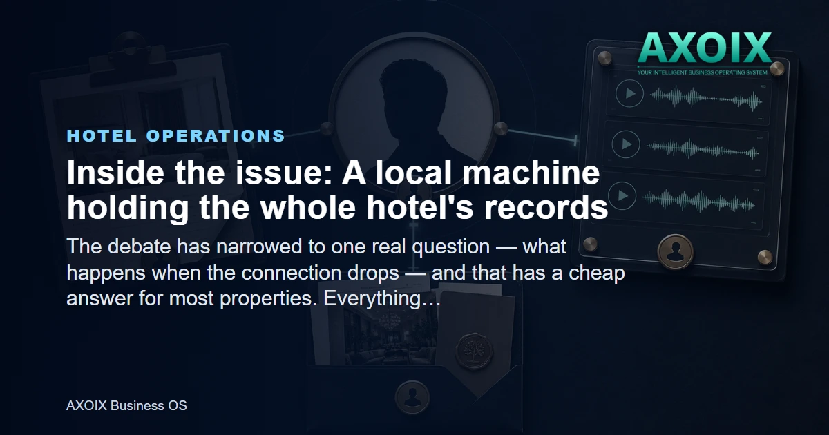 A local machine holding the whole hotel's records