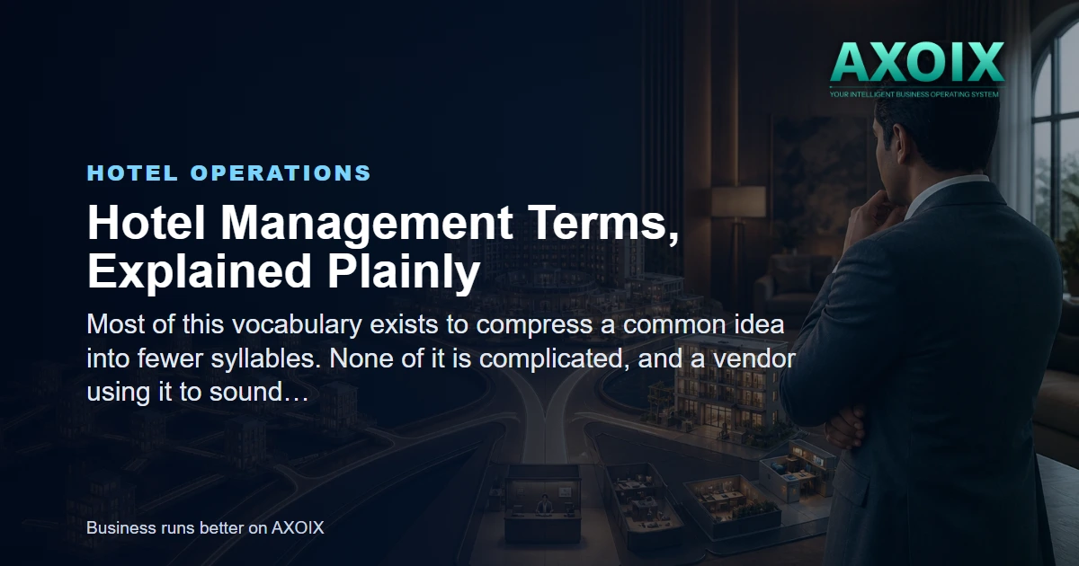 Common hotel industry terms defined plainly