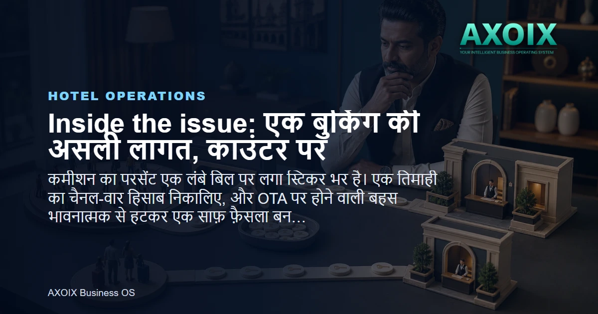 एक बुकिंग की असली लागत, काउंटर पर
