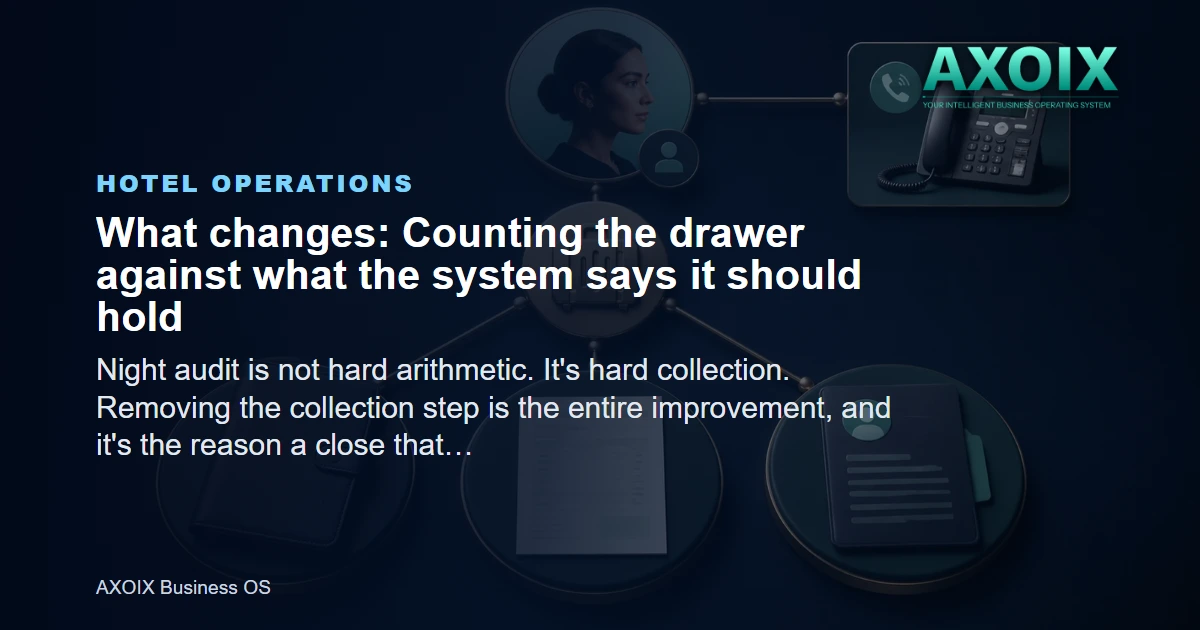 Counting the drawer against what the system says it should hold