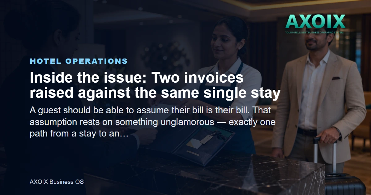 Two invoices raised against the same single stay