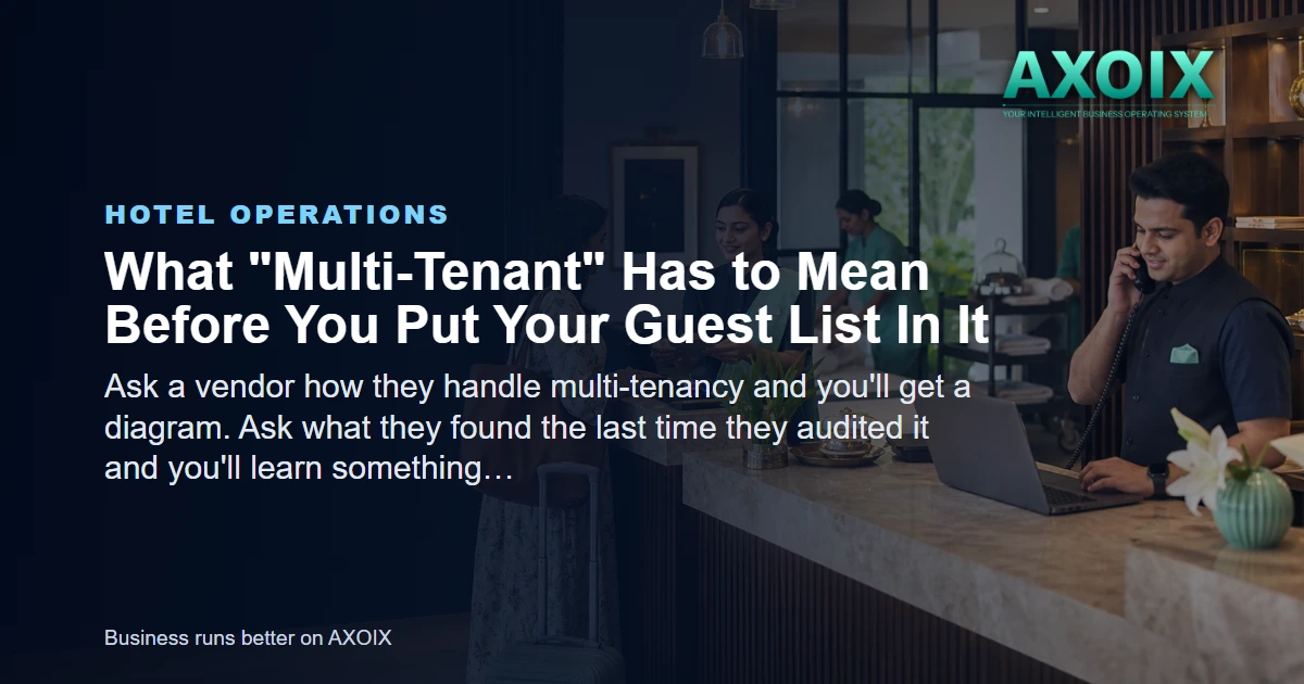 Room Service That Reaches the Bill: Connecting the Hotel Restaurant to the Folio